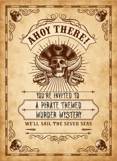 Expansion Pack - Host Your Own Pirate Themed Murder Mystery Game Kit - Image 3