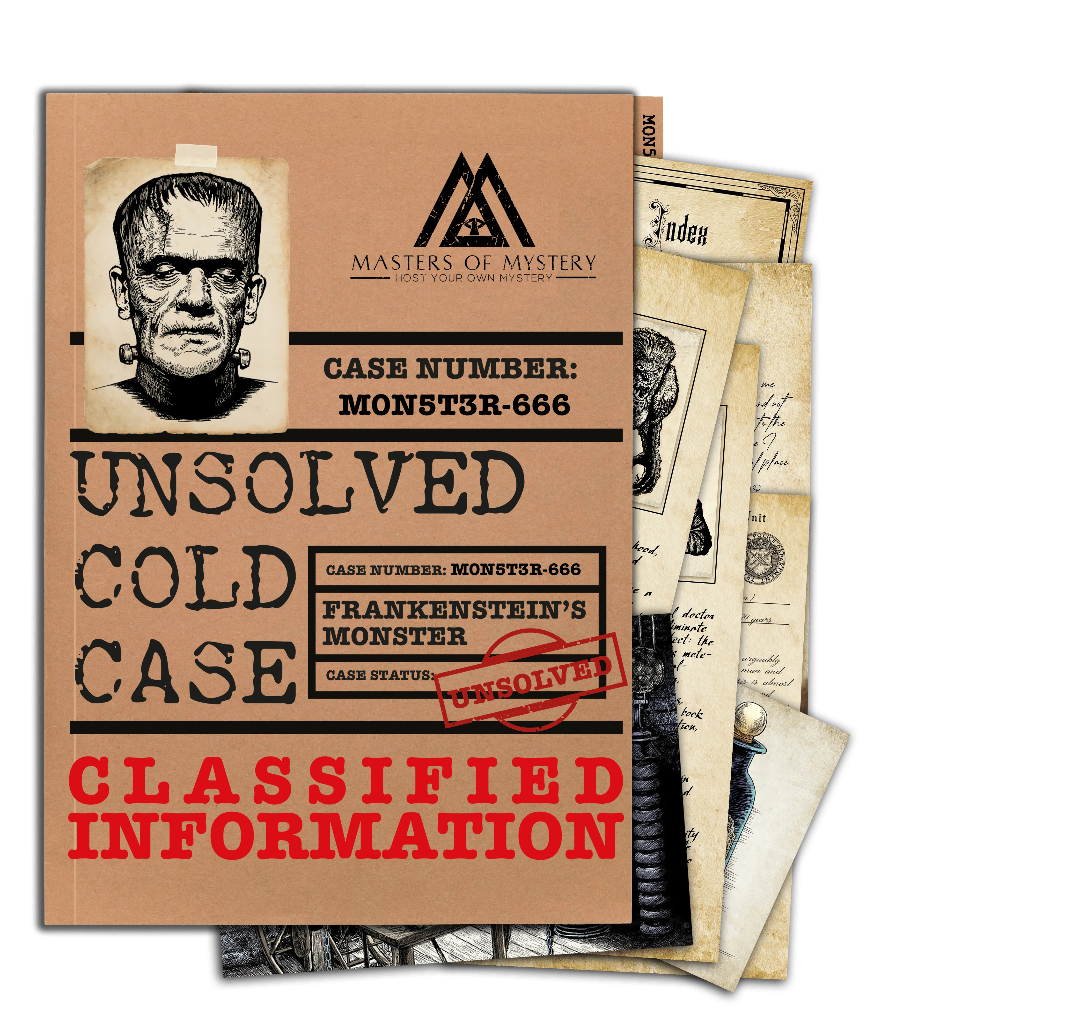 Halloween Cold Case File Murder Mystery Game - Find Frankenstein's Brain Escape Room - Perfect Date Night Game - Image 3