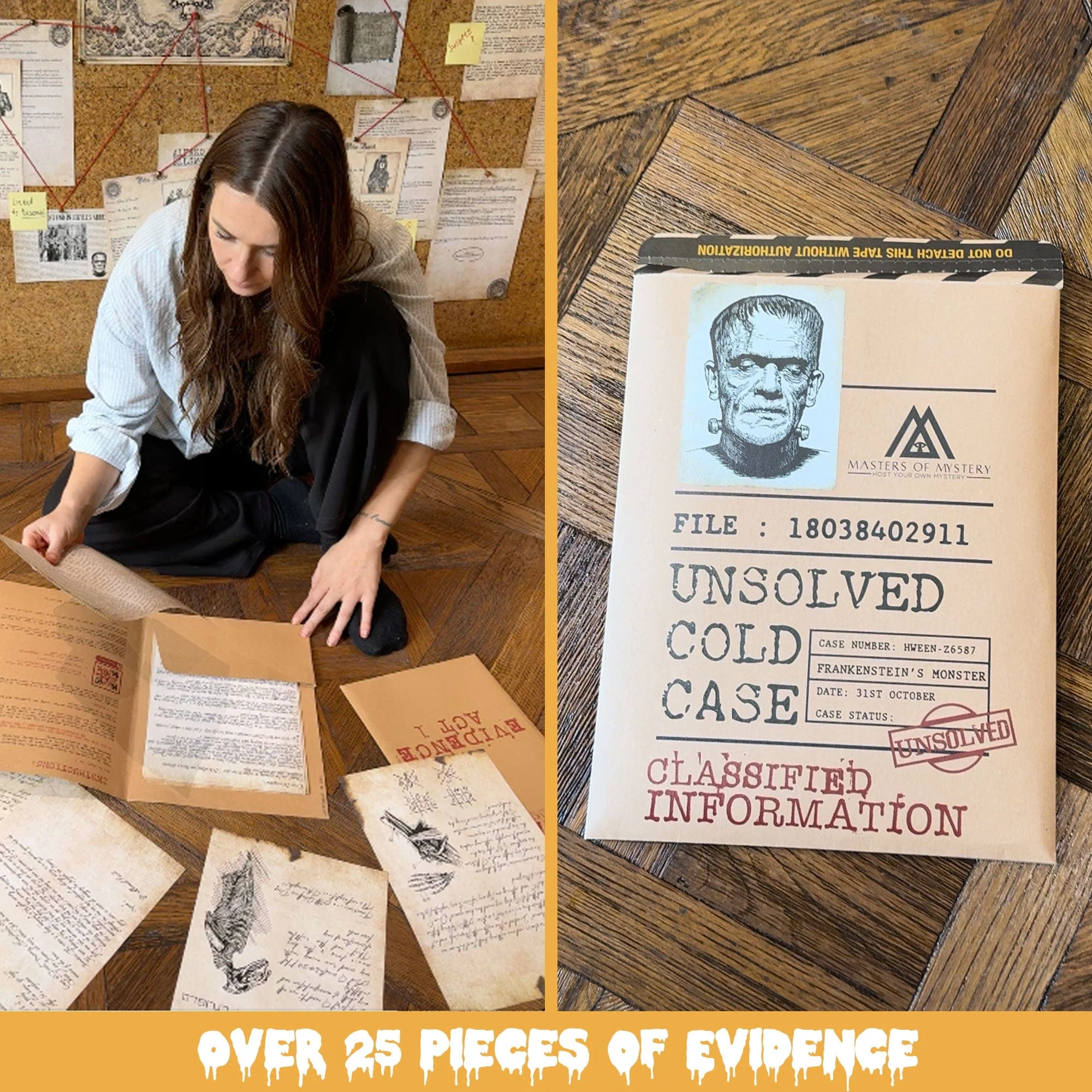 Halloween Cold Case File Murder Mystery Game - Find Frankenstein's Brain Escape Room - Perfect Date Night Game - Image 4