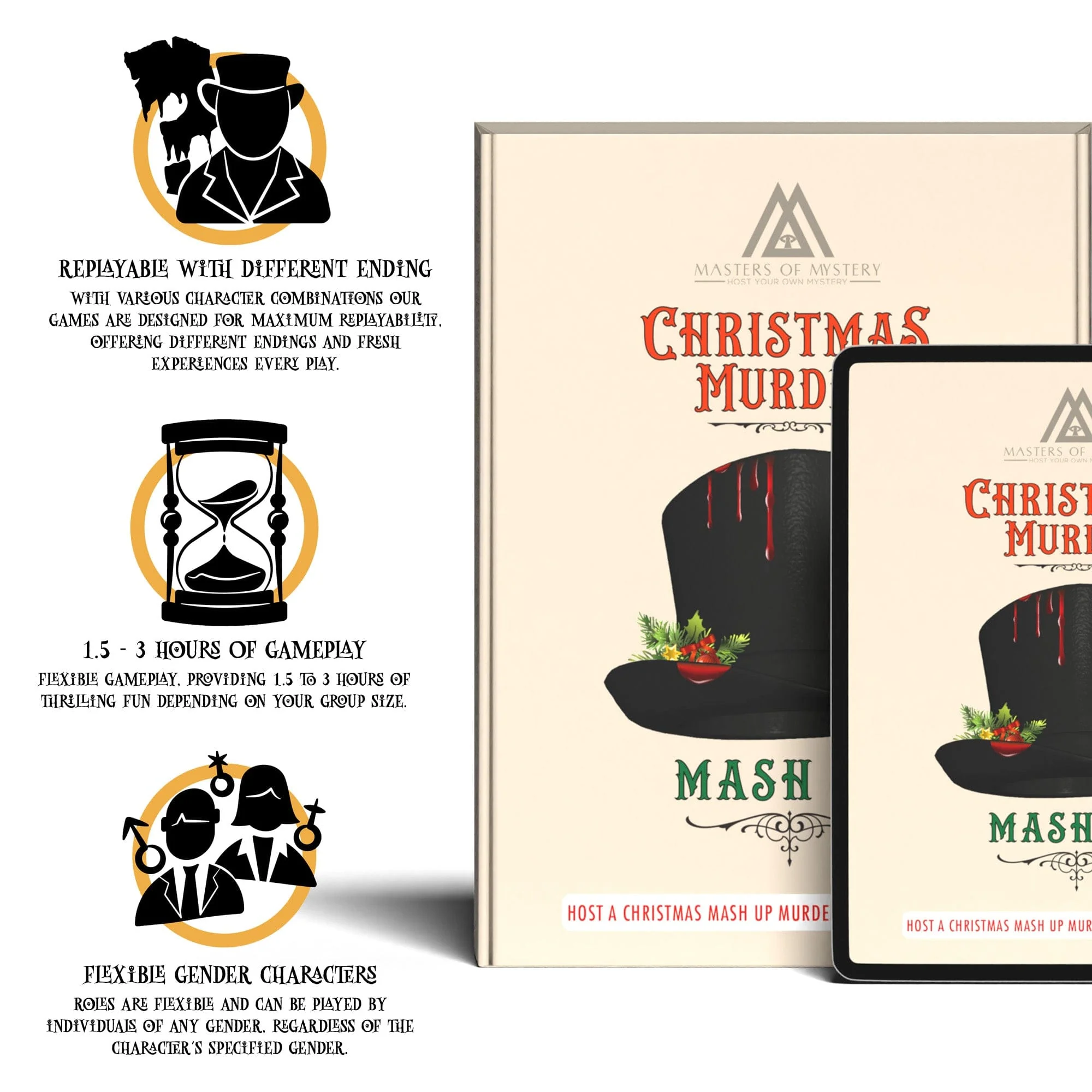 Replay-able Christmas Murder Mystery Dinner Party Game – Victorian Christmas Family Party Game Night - Office Christmas Party Games Idea – Scrooge Fancy Dress Dinner Party Game English 4-20 Players V2 - Image 3