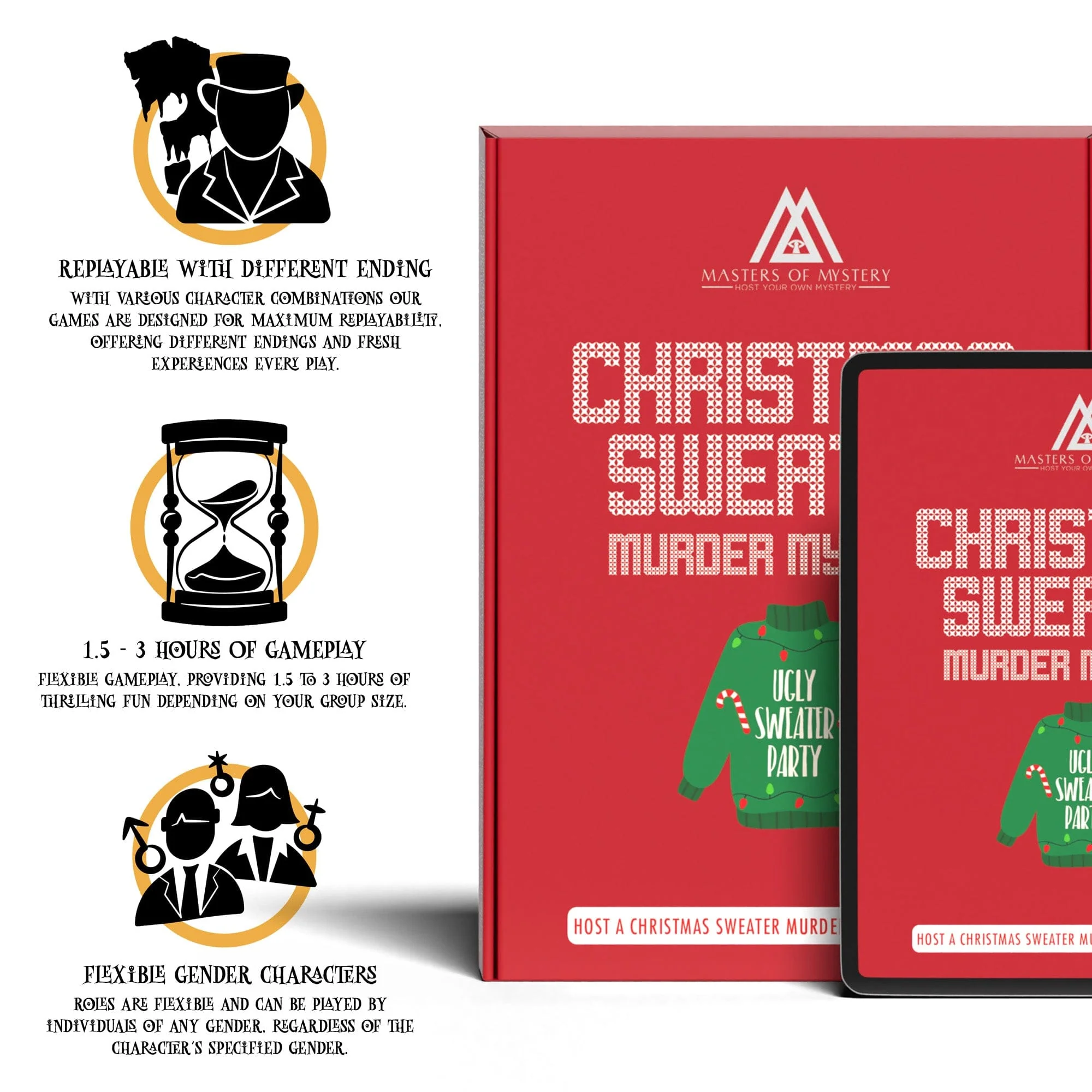 Replay-able Office Christmas Murder Mystery Dinner Party Game - Host an Ugly Christmas Jumper Party Game Night - Office Christmas Party Games - English 4-20 Players V2 - Image 3
