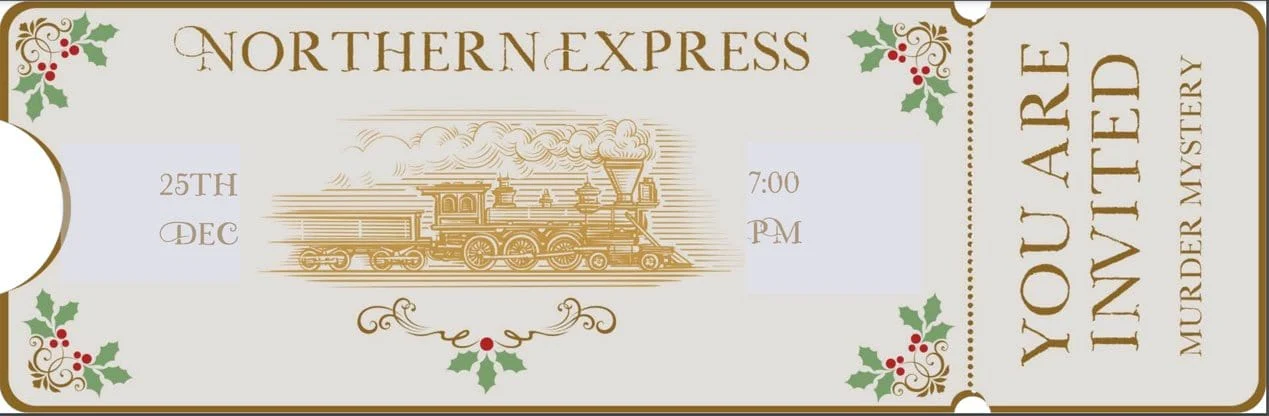 Polar Express Christmas Train Murder Mystery Game Kit - Image 7