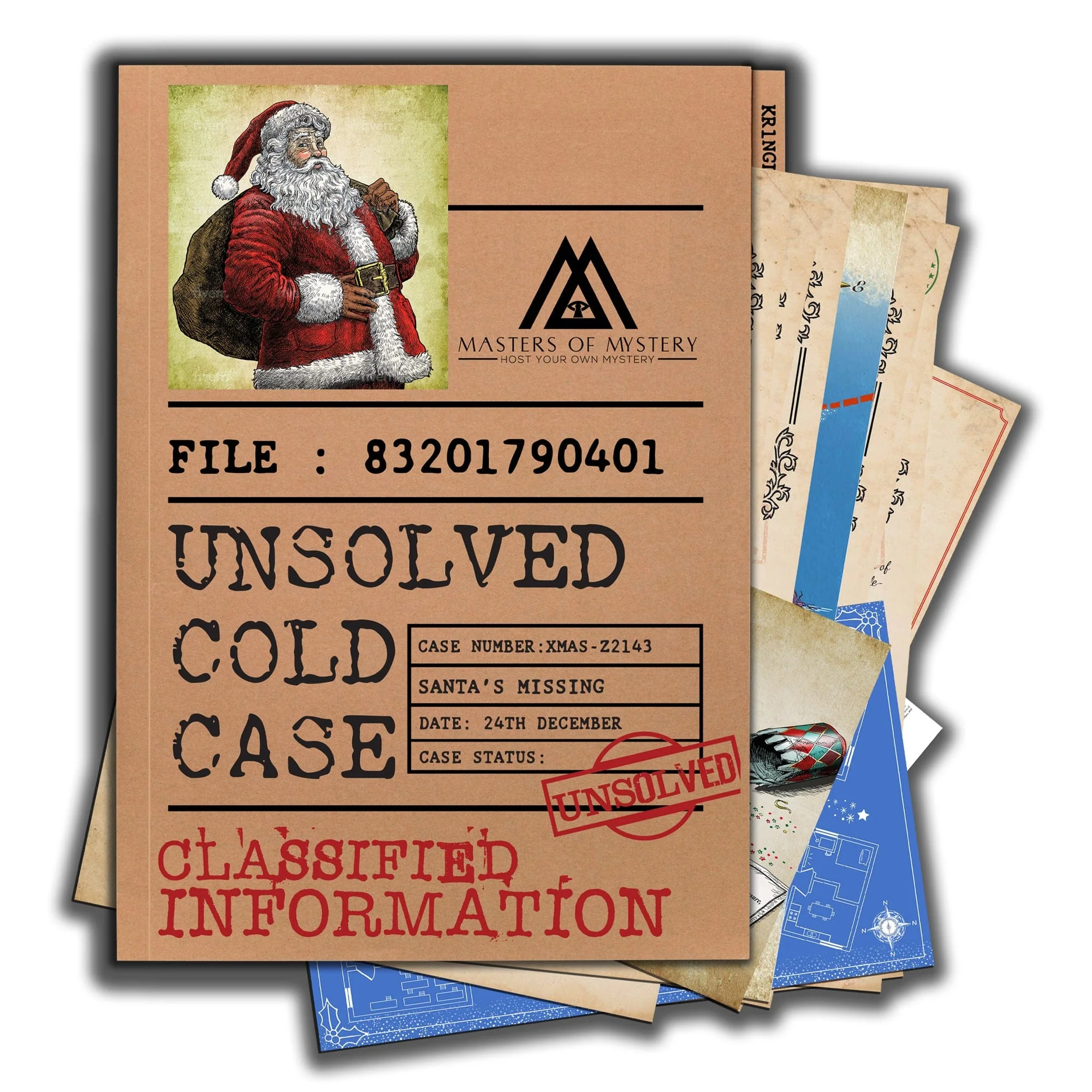 Unsolved Christmas Murder Mystery Cold Case Files Game - Where Is Santa - Image 3
